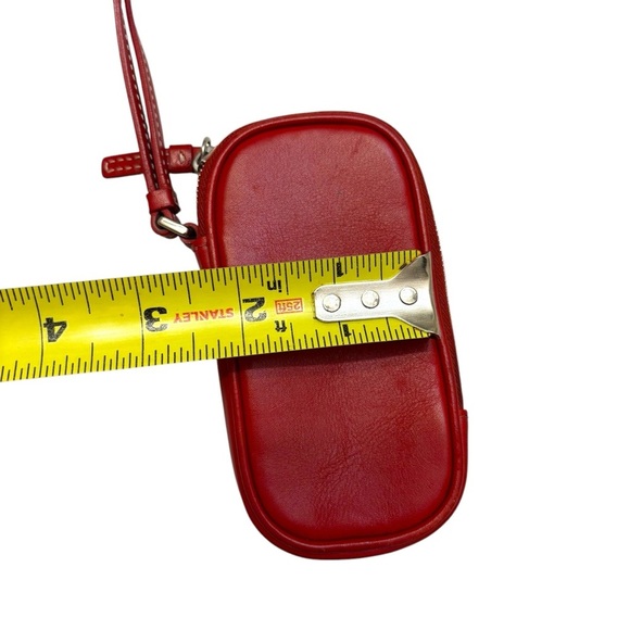 Coach vintage red leather wristlet bag case - Picture 3 of 5